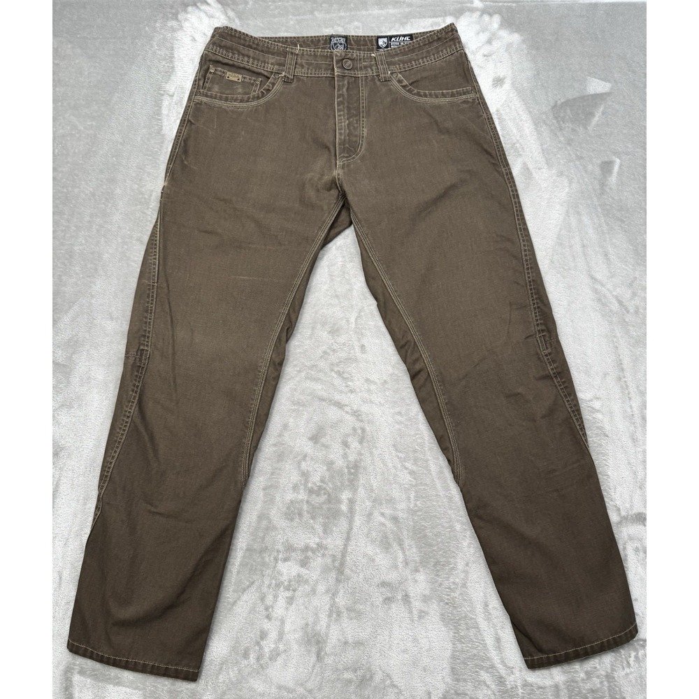 Kuhl Pants Mens 34x32 Outkast Brown Cotton Hiking Work Utility Tactical Cargo